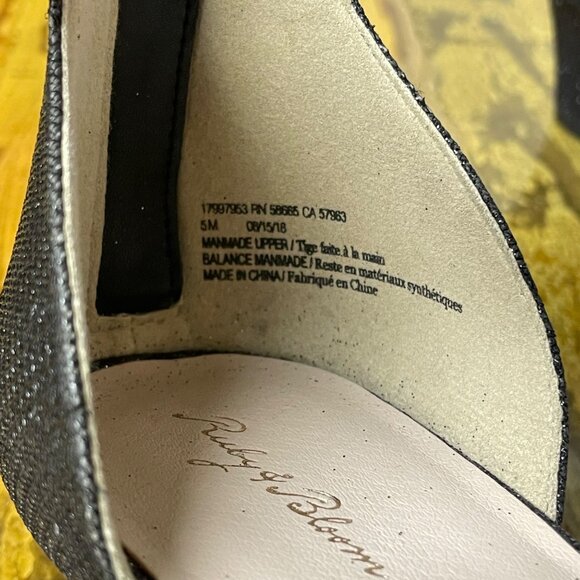 Ruby & Bloom Sparkle Platform Heels Sz 5 Ankle Strap Event Party Holiday - Picture 5 of 6